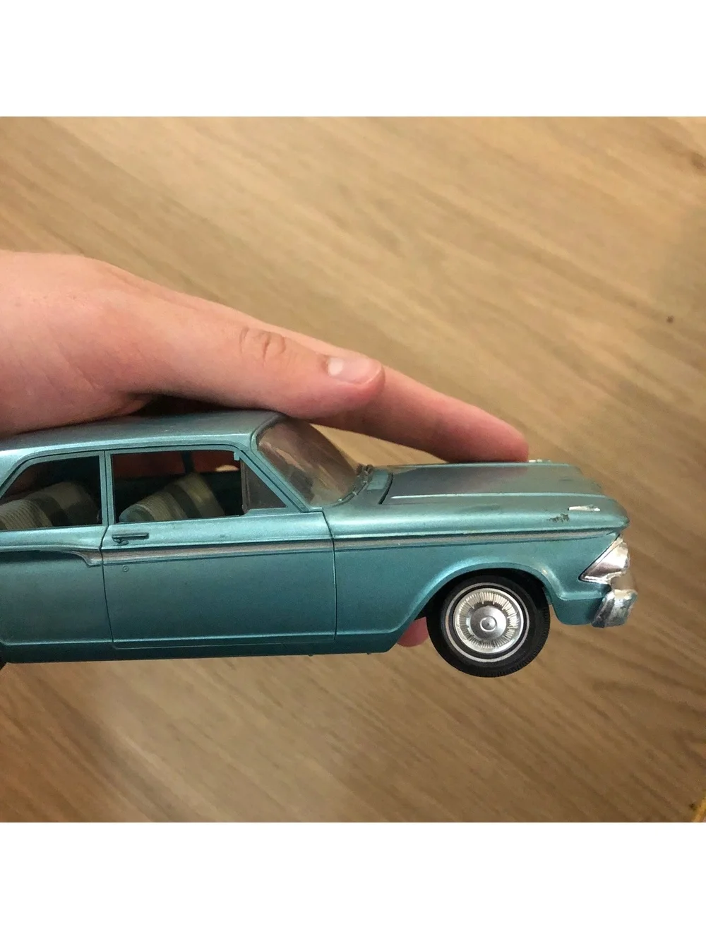 1962 FAIRLINE AMT FORD FAIRLINE 500 DEALER PROMO BLUE MINT GREEN 1/25 MODEL CAR